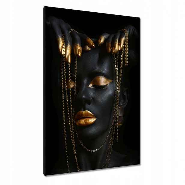 Obrazy 80x120 Zlaté šperky na obličeji