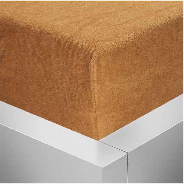 TP Froté prostěradlo 160x200 Premium Karamelová