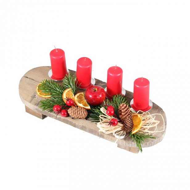 Adventní parter na stůl Přírodní Vánoce