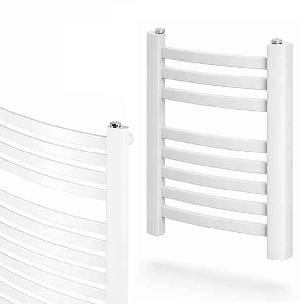 Nástěnný Koupelnový Radiátor Bílý Žebřík GR2 480 x 470 MM 8 Žeber 263 W