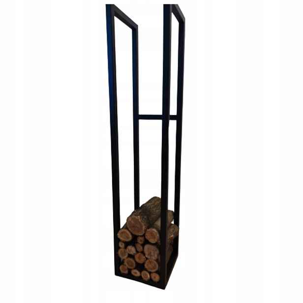 Stojan Na Krbové Dřevo Koš Černý Na Dřevo Loft 100 cm
