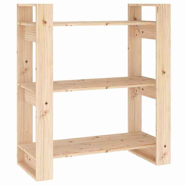 vidaXL Knihovna/dělící zástěna 80 x 35 x 91 cm masivní borovice