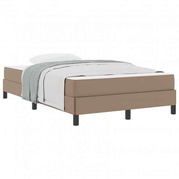 vidaXL Rám postele s matrací Cappuccino 120 x 200 cm textil