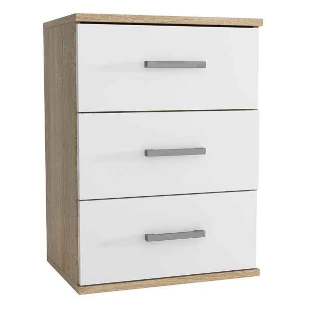 MASSENO NOČNÍ STOLEK NOCTA, 48/65,5/35 cm, bílý