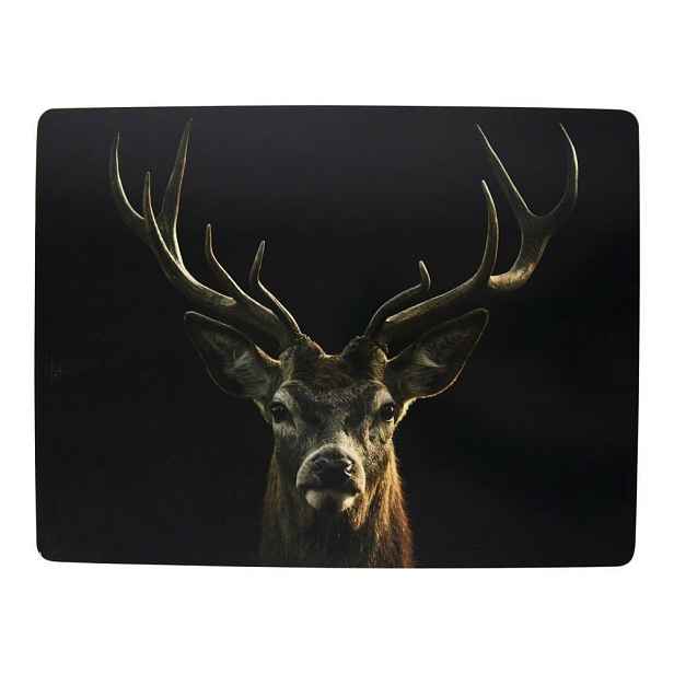 4ks pevné korkové prostírání s jelenem Black Deer - 30*40*0,4cm Mars & More