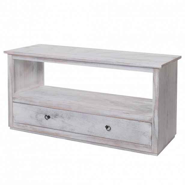 MCW KONFERENČNÍ STOLEK SHABBY--LOOK kvádrový bílý