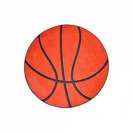 Oranžový dětský protiskluzový koberec Chilai Basketball, ø 140 cm