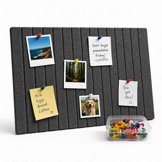 Relaxdays NÁSTĚNKA světle šedá samolepicí 2dílná-sada