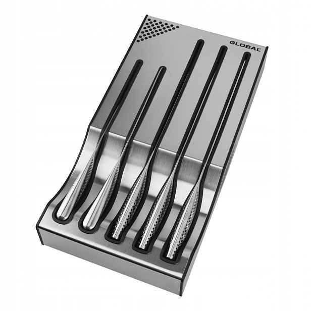 Sada Nožů S Podložkou Global Classic Dock Set B pro 5 ocelových nožů