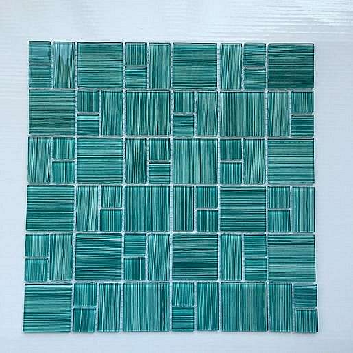 Skleněná mozaika tyrkysová 30x30 cm lesk MOS4823MIX3HP