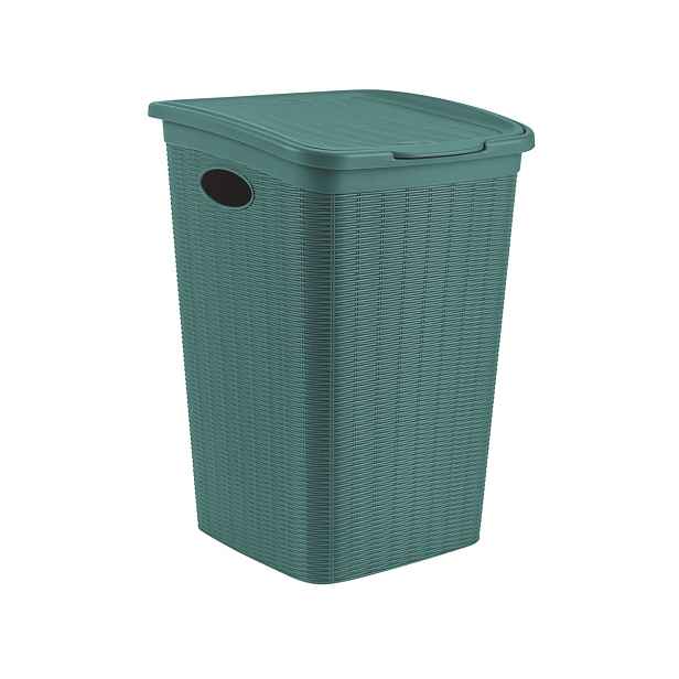 STEFANPLAST Koš na prádlo 50 l, 38×37×54,5 cm, zelenošedý