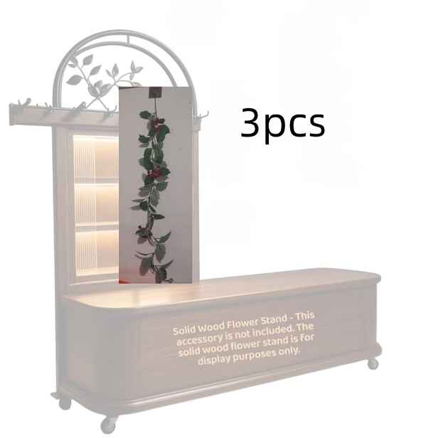 TEMU 3 ks Nové ultra dlouhé realistické červené bobule, chřestýšek, sněhové , závěsná popínavá rostlina (celková délka 300 cm / 118,11 palců, 1 ks