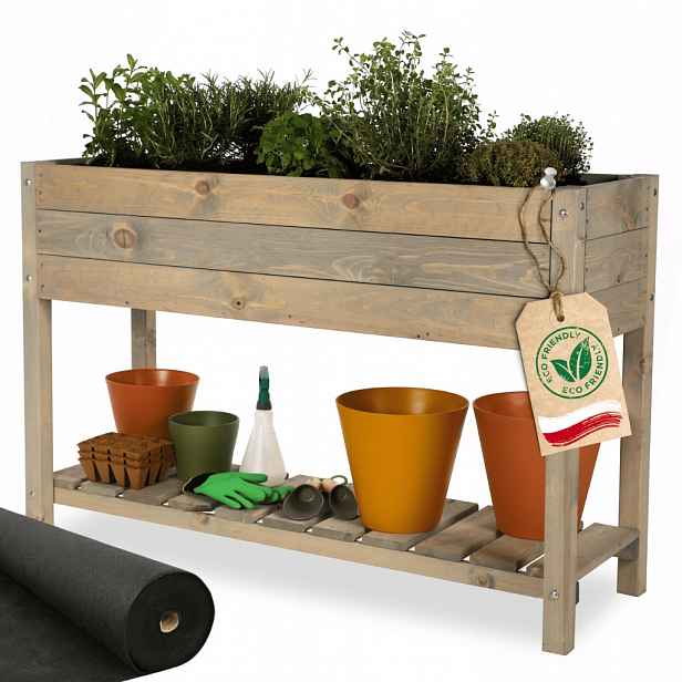 Květináč na nohách na terasu bylinkový záhon bylinkář bylinky truhlík 118x40 cm Eko