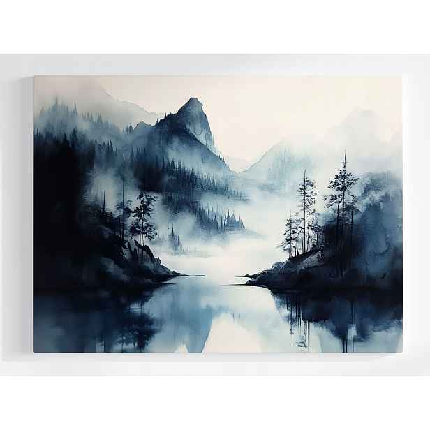 Plakát Krajina Hory Jezero Voda Stromy 100x75