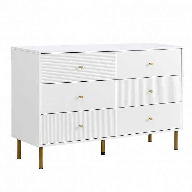 Urban Meuble SIDEBOARD se 6 zásuvkami Elegantní komoda bílá