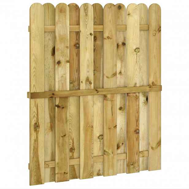 vidaXL Zahradní brána 100 x 125 cm Masivní borovicové dřevo Zelená