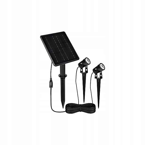 2x Zahradní solární reflektorová lampa Led 3000K IP54 Masterled