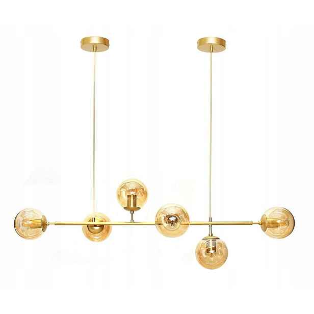 Lampa Led E27 Lustr Strop Moderní Zlatá