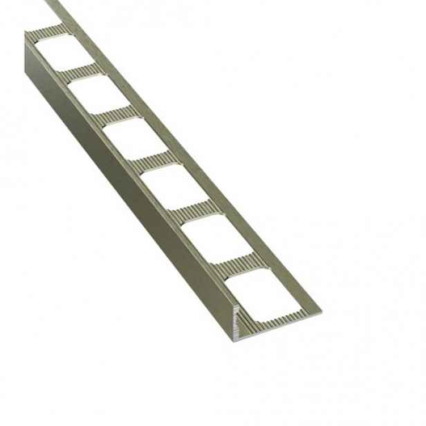 Lišta ukončovací "L" Havos champagne kartáčovaný, hliník elox, délka 250 cm, výška hrany 10 mm, ALEKCH10250