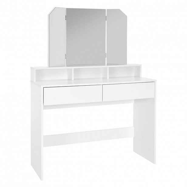 ML-DESIGN TOALETNÍ STOLEK 80 cm bílý se sklopným zrcadlem a stoličkou