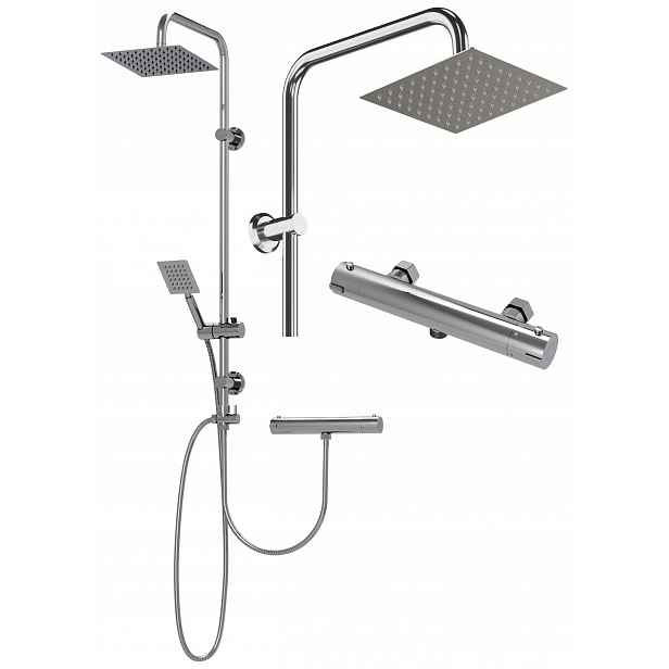 Sprchový Set Dešťová Hlavice Termostatická Baterie Koupelna Ripon Chrom