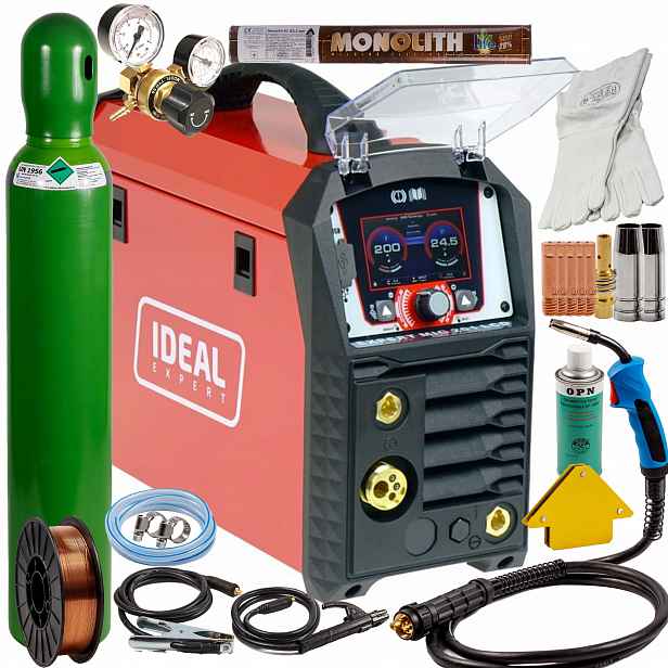 Svařovací Stroj Migomat Ideal Expert Mig 201 LCD Sada 3