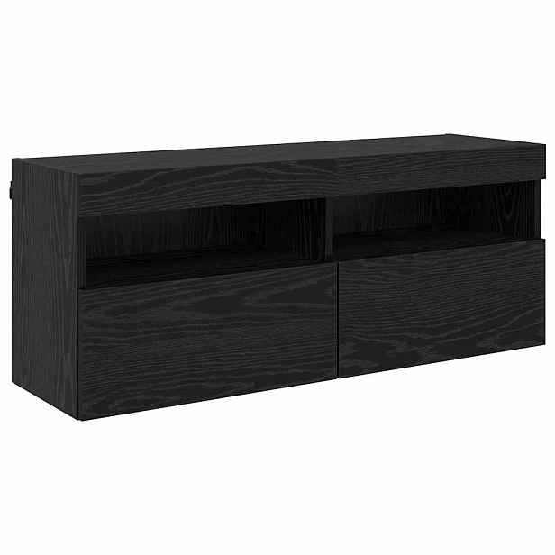vidaXL TV wall cabinet 100 x 30 x 40 cm Černý dub Kompozitní dřevo