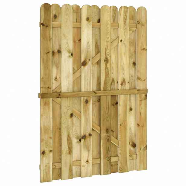 vidaXL Zahradní brána 100 x 150 cm Masivní borovicové dřevo Zelená