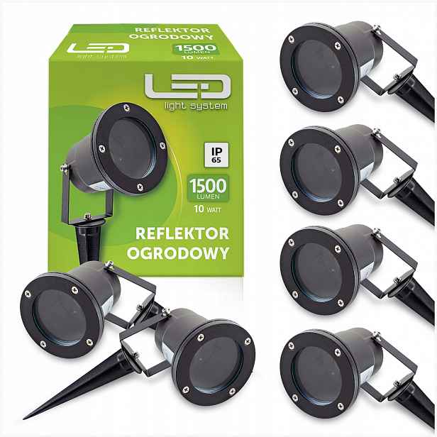 6X Lampa Zapichovací Reflektor Zahradní voděodolná IP65 Svítidlo Černá na GU10