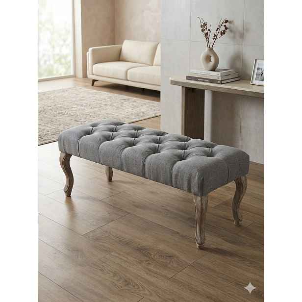 Čalouněná prošívaná lavička Loft 100 cm