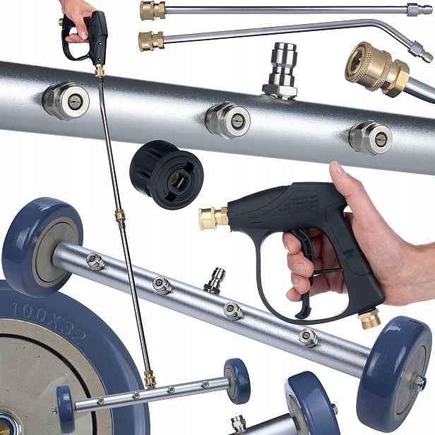 Karcher K2 K3 K4 K5 K6 K7 Lanka Pro Mytípodvozek Kola Sada Pistole 300 Bar