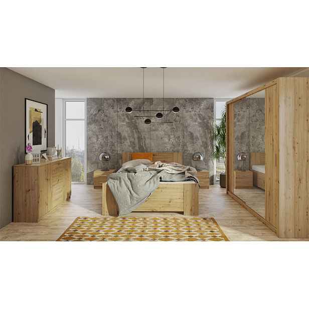 Nábytek do ložnice s postelí 160x200 CORTLAND 4 - dub artisan