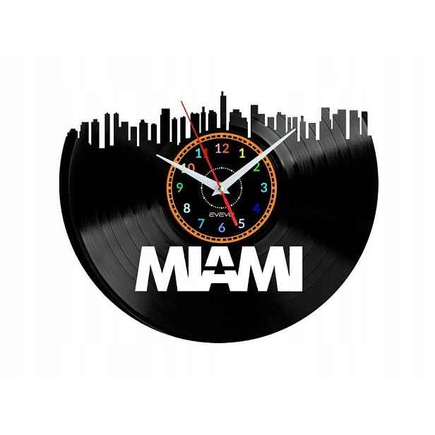Miami Dárek Originální dekorace do domu Hodiny z vinylové desky