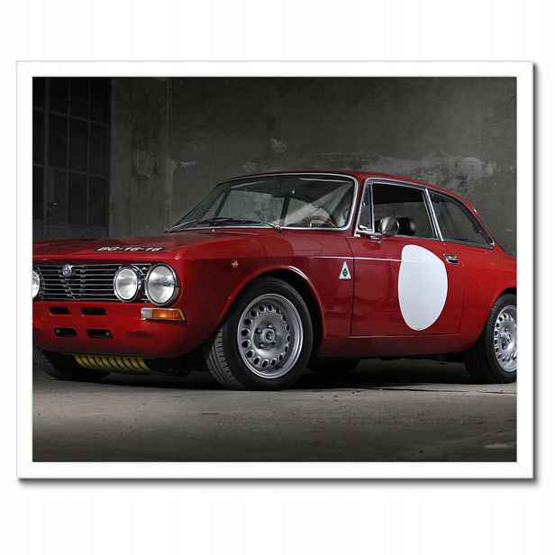 Plakáty v rámu 50x40 Červená Alfa Romeo
