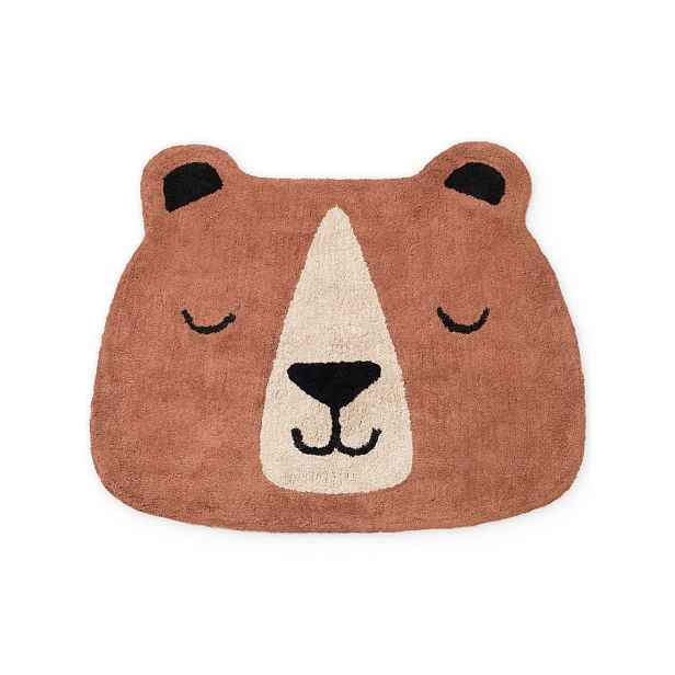 Hnědý pratelný/ručně tkaný bavlněný dětský koberec 101x120 cm Snuggle Benni – Hanse Home