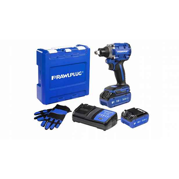 Rázový Šroubovák Rawlwrench 315Nm 18V Nabíječka Kufr Akumulátor x2