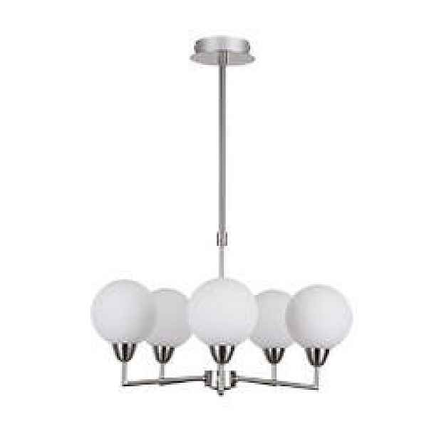 Závěsná lampa chromovo-bílá 5xG9 Logos Candellux
