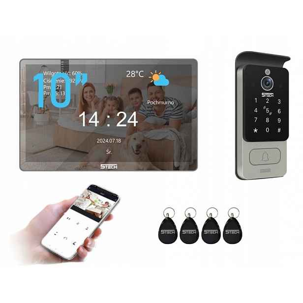 Zrcadlový 2-žilový videotelefon 5TECH WiFi Fhd 10" Virgo One PLUS(M)/82228