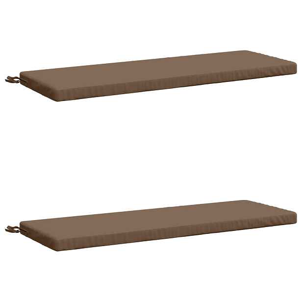 vidaXL Sady polštářů na lavici (2 kusy) SOEST 100% polyester Taupe