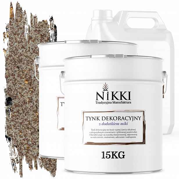 Dekorativní Omítka Vnější/vnitřní 2x15KG Béžová Černá Zlatá Mika D814 Grunt