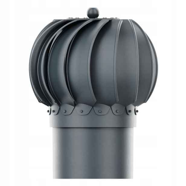Komínová vložka do ventilace kulová Otočná fi150 Antracit 7016