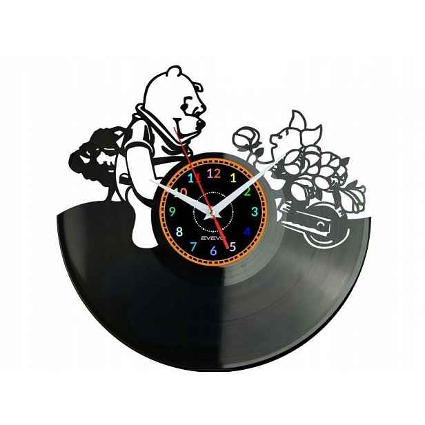 medvídek Pú Pooh Nástěnné Hodiny Vinylová Deska Pro Ni Pro Něj
