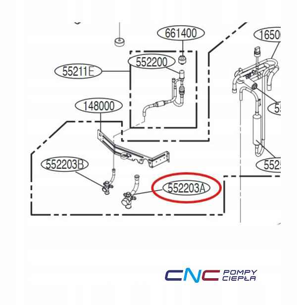 Servisní ventil Lg MJX42581602 service valve tepelného čerpadla náhradní díl