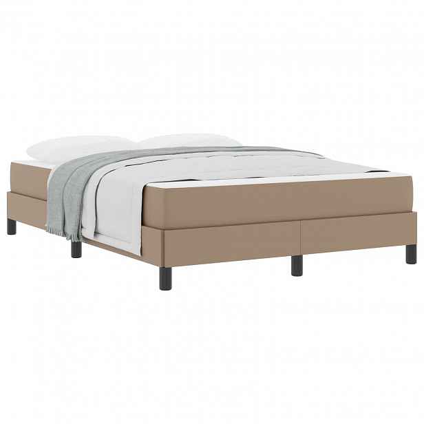 vidaXL Rám postele s matrací Cappuccino 140 x 190 cm textil