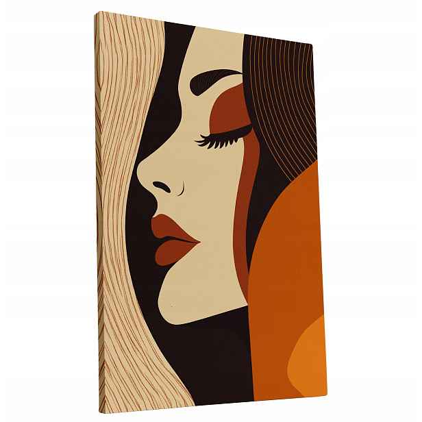 Obraz na plátně Retro Žena ve stylu léta 70 do domu obývacího pokoje 80x120