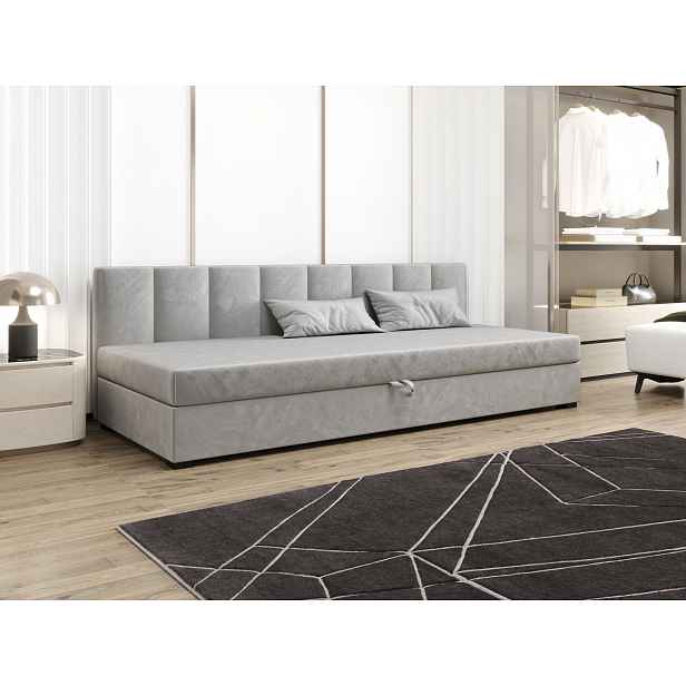 Jednolůžková postel 110x195 MANKA BIZ 2 - světle šedá