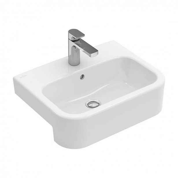 Villeroy & Boch Architectura - Umyvadlo polozápustné 55x43 cm, s přepadem, otvor pro baterii, CeramicPlus, alpská bílá 419055R1