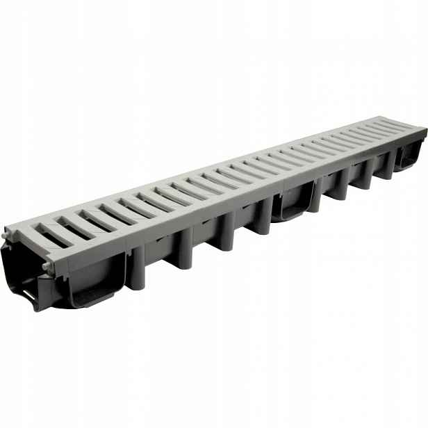 Lineární Odvodnění 1000*98 Kanál S Pvc Mřížkou A15 Popel MX 01748