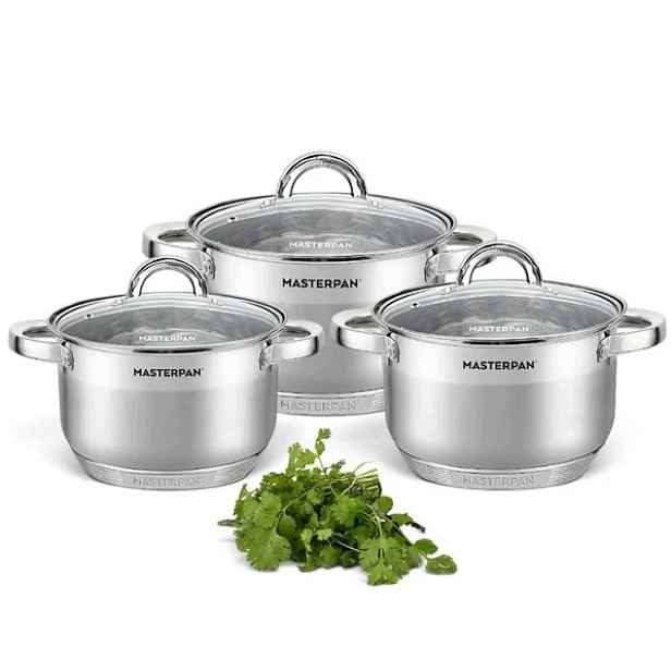 Sada hrnců Masterpan nerezová ocel 6 ks MP-5005