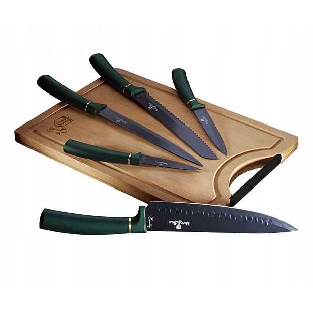 Sada nožů s deskou v krabičce Berlinger Haus Emerald 6el. BH-2551